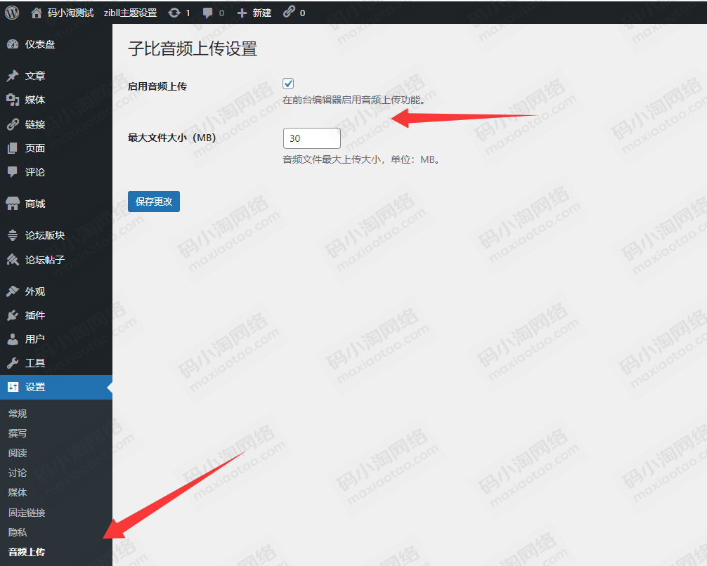 图片[2]-子比主题 – 前端音频上传插件-码小淘博客